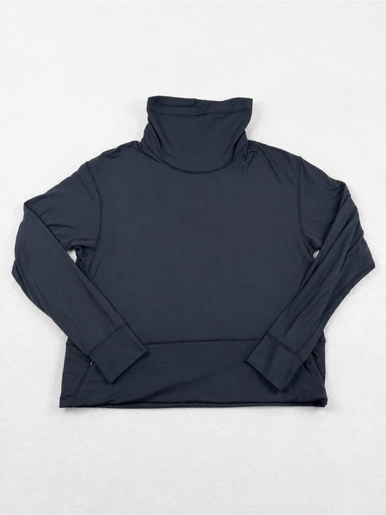 lululemon athletica Tops - Lululemon Ready To Rulu Fleece Pullover Mock Neck Heathered Black Size 12
